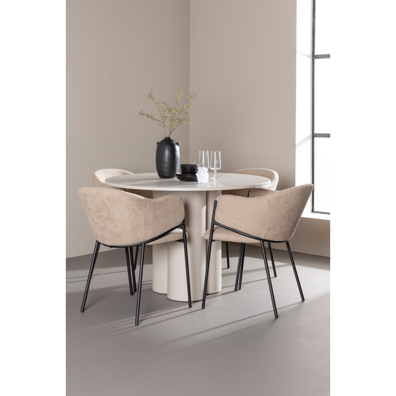 Highgate 4 - Person Dining Set, Beige