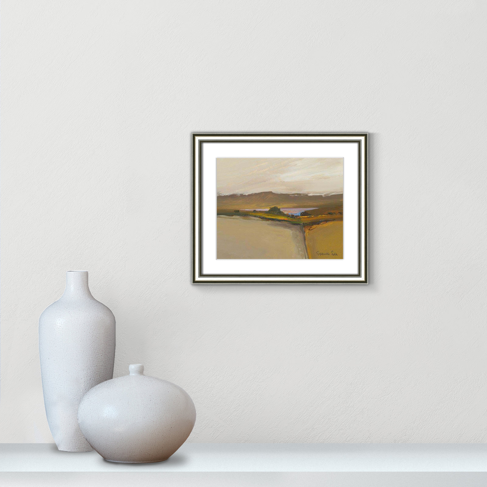 Heaven and Earth IV Print, 14.25" H x 16.25" W x 0.75" D, Silver Framed