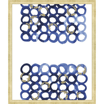 Phases in Step 1 Blue/Gold Framed Print Canvas