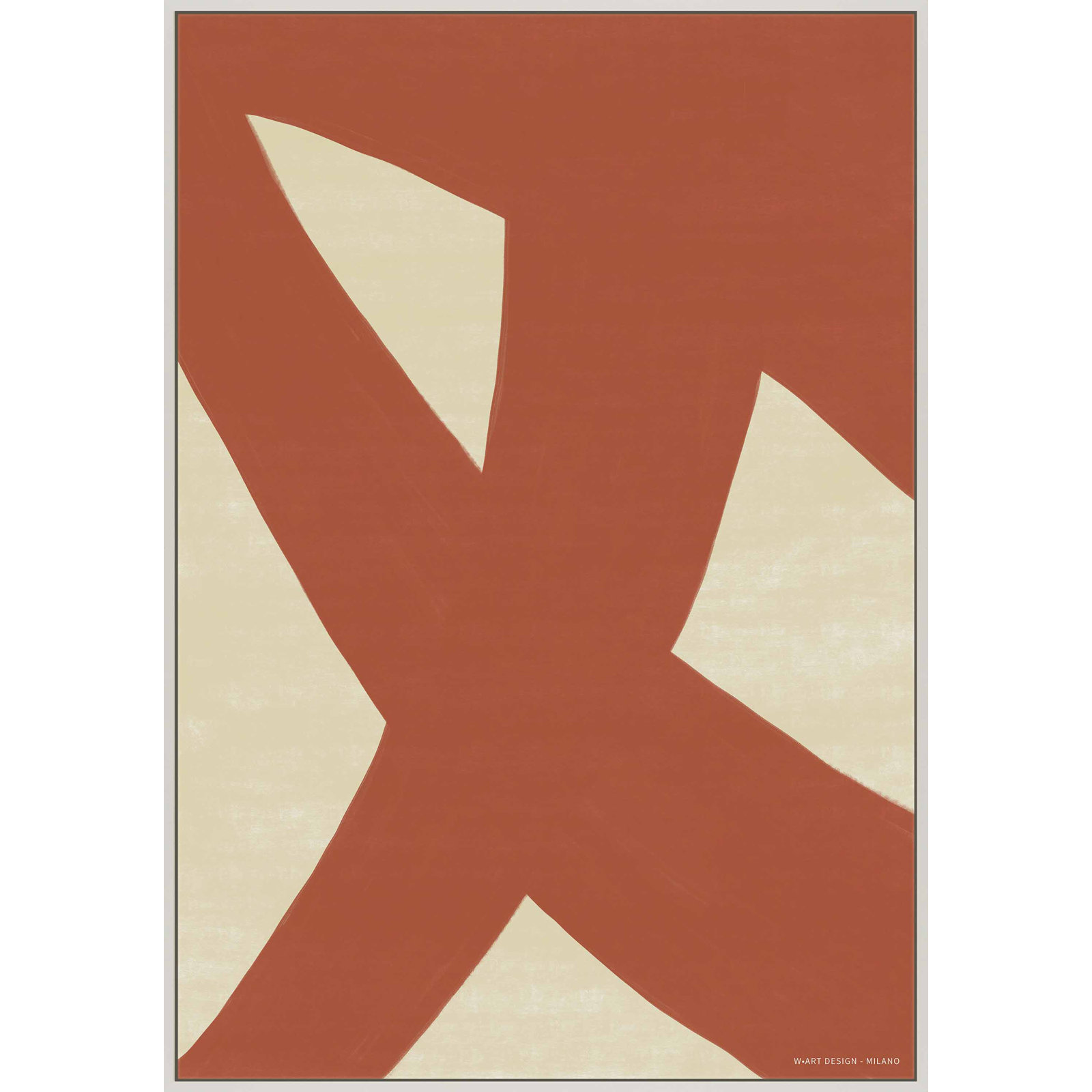Depner Form & Fusion 3, White Framed Canvas, 38" H x 26.5" W x 1.25" D