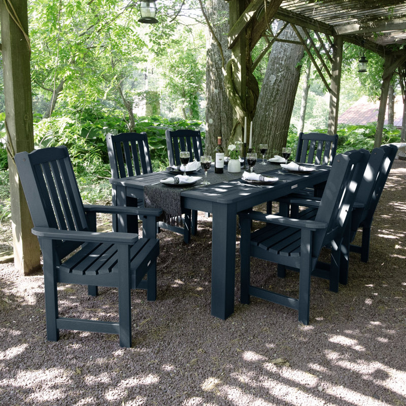 Ensemble repas pour 6 personnes Kile, Bleu fédéral, L 72 po x l 42 po x H 30 po