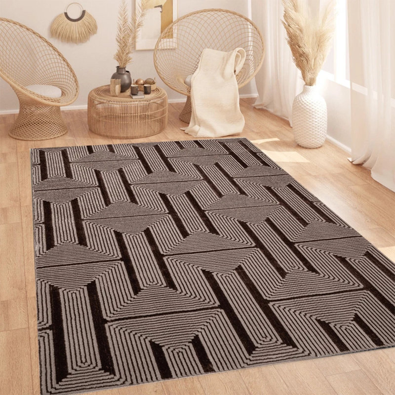 Geometric Indoor / Outdoor Area Rug, Runner 60 x 110 cm