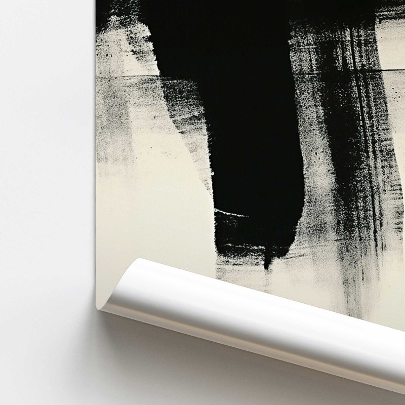 Imprimé gris anthracite Whisper III, Sans cadre, papier, H 14 po x l 11 po