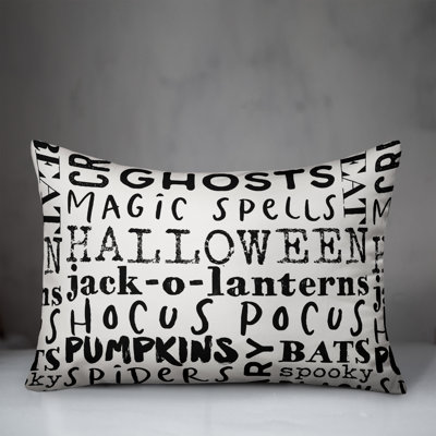  Halloween Words Lumbar Pillow