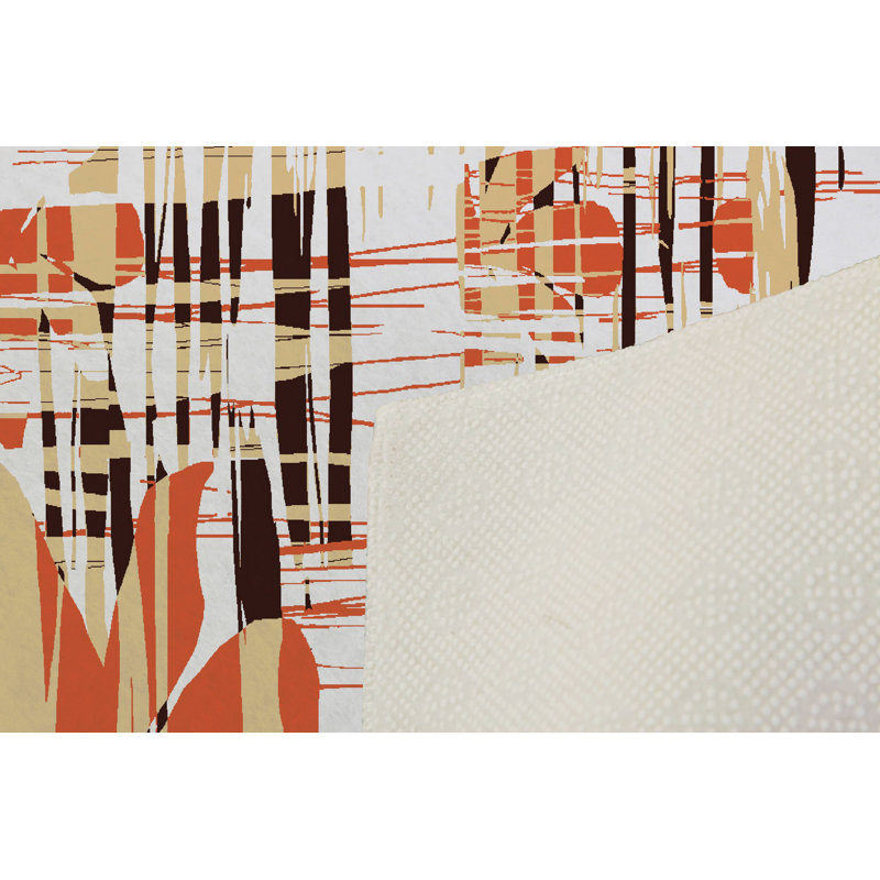 Elegant Hall Carpet, 3D Digital Print Design, 3.9 x 4.9 ft | 100% Polyester, Antibacterial, Non-Slip PVC Dot Underside, Pile Height: 0.04 in, Machine Washable, Perfect for Living Room & Entryway Decor