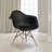 Herculaneum Plastic Chair with Arms and Wooden Legs-45156016