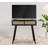 31" Console Tables For Entryway, Vanity Desk Rattan Dresser Side Table Black Entry Table Narrow Console Table Modern Hallway Table Boho Sofa Table