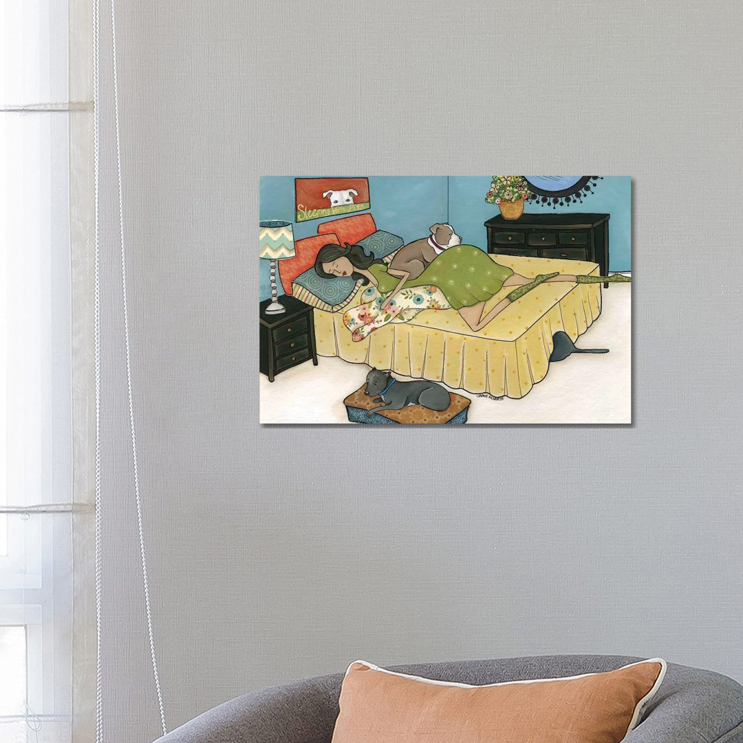 Sleeping With Pits by Jamie Morath - Wrapped Canvas Print