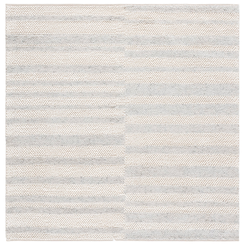 Natura 231 Hand Loomed 60% Wool; 30% Pet Yarn; 10% Cotton Abstract Rug, Square 6'