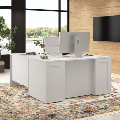Hampton Heights 60W x 30D Breakfront Desk with 42W Return
