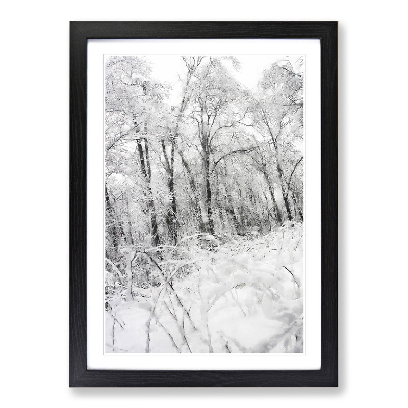 Winter Forest Vol.4 - Picture Frame Painting, 65cm H x 48cm W x 2cm D, Black Framed