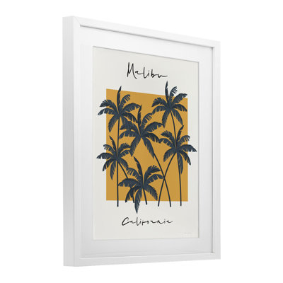 Reproduction sous verre Malibu Retro Vibe, design par Omar Escalante
