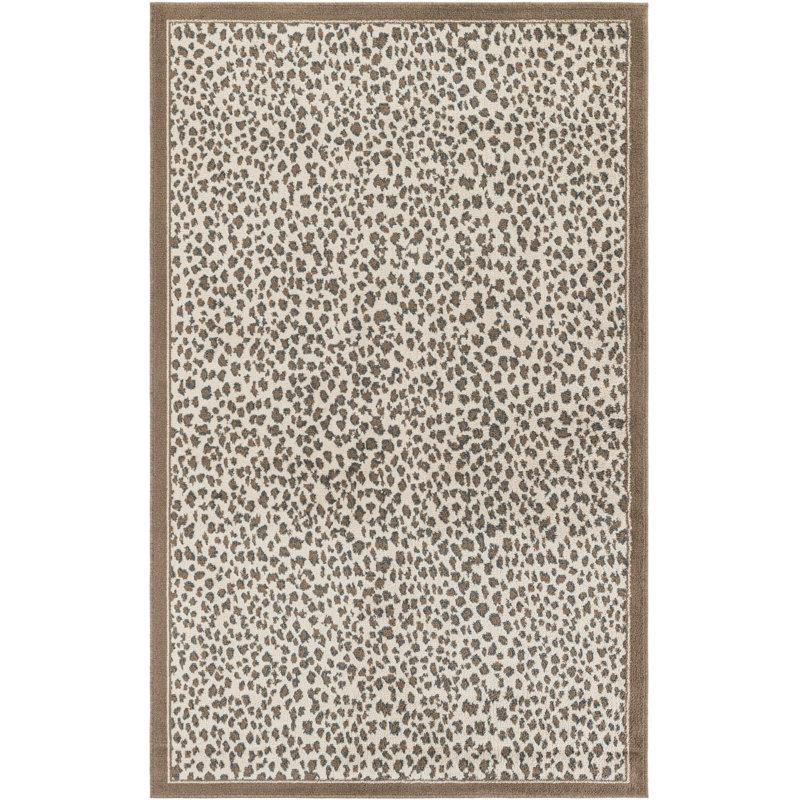 Tapis Pardus Teonni, Brown, Rectangle 4 pi 1 po x 6 pi 1 po