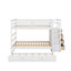 Lit superposé double avec lit gigogne et escalier-609263788