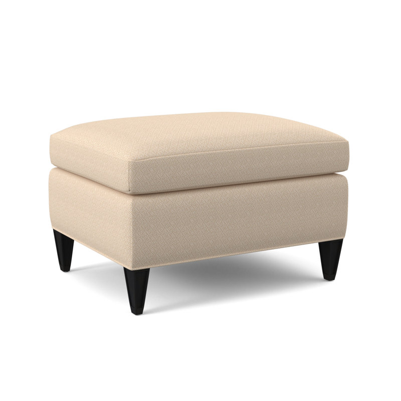 Bristol Upholstered Ottoman, Espresso, Filigree Ivory