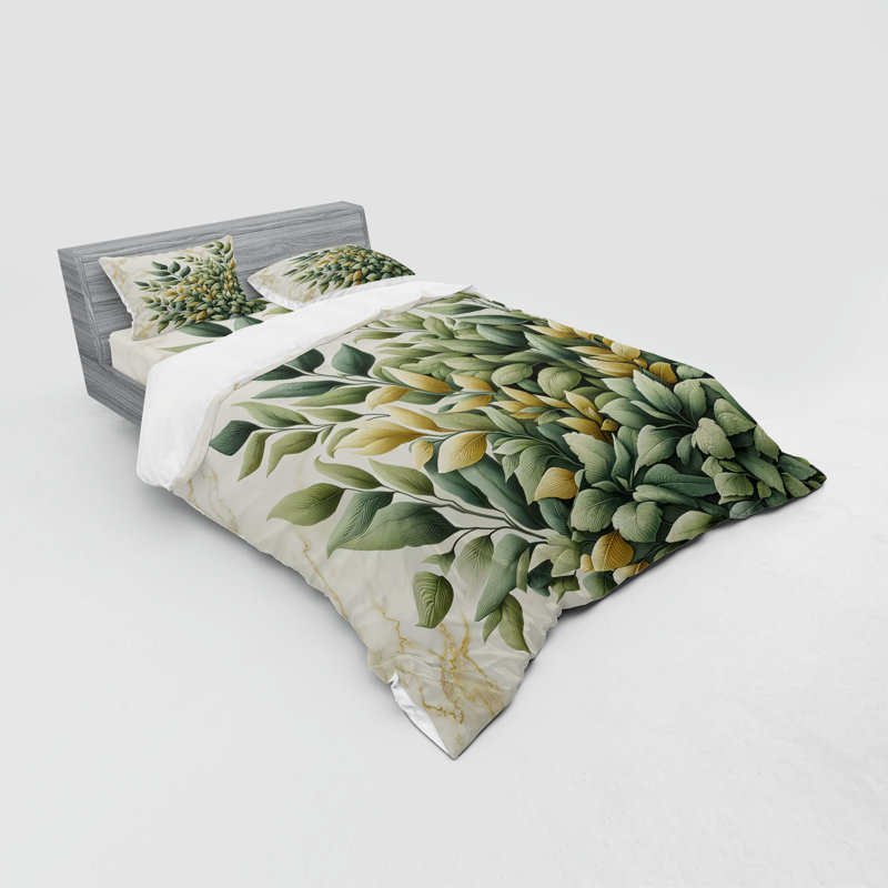 Polyester Floral Duvet Cover, California King Duvet Cover + 3 Additional Pieces