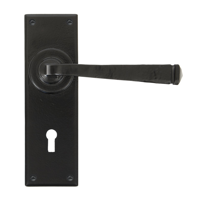 Avon Lock Door Handle, Black