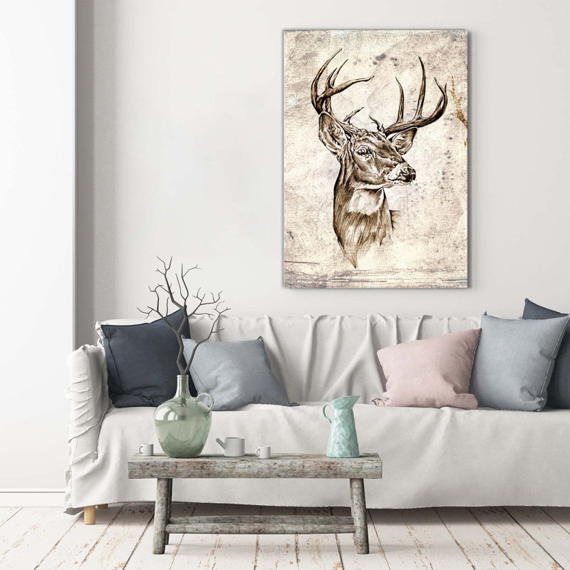 Deer - Wrapped Canvas Print