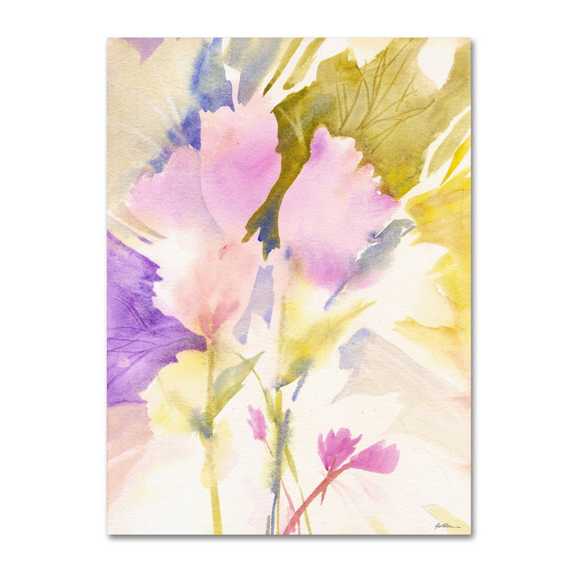 Lavender and Yellow Floral Canvas Wall Art