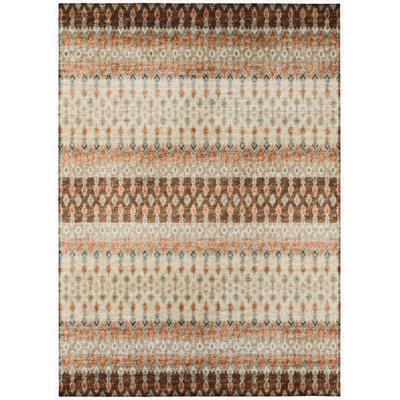 Tapis brun / beige Arlethia Ikat