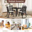 Table de salle à manger extensible peu encombrante, en bois aggloméré et en bois d'hévéa, style moderne, petite utilisation dans la cuisine