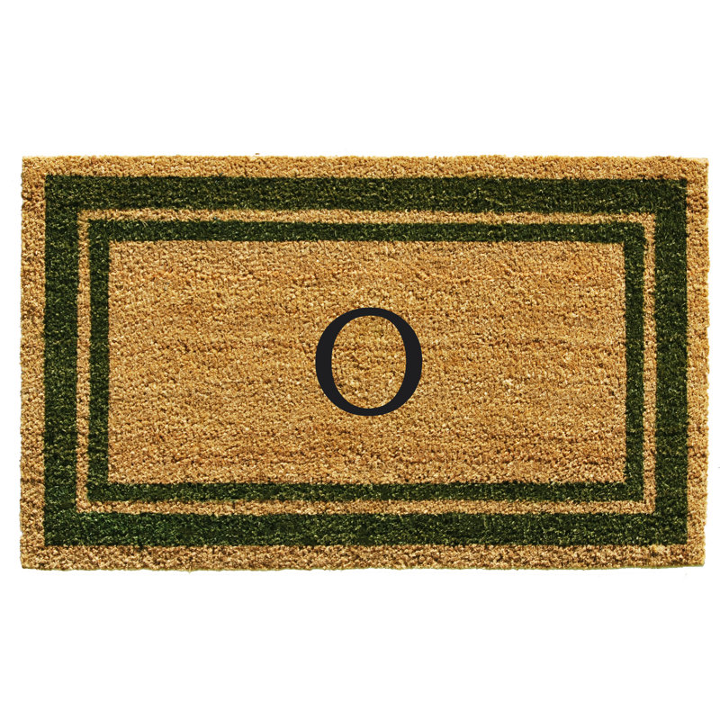Tapis d'entrée antidérapant Stortz, Vert sauge / brun, O, Rectangle 1 pi 6 po x 2 pi 6 po