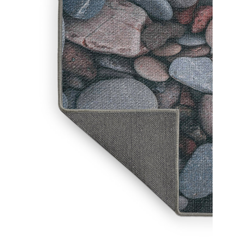 Tapis en pierre grise 10 zones, Rectangle 5 pi x 7 pi