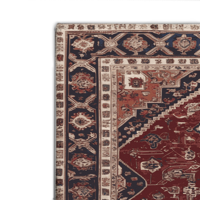 Tapis d'intérieur et d'extérieur brun Persian, Rectangulaire 8 pi x 10 pi