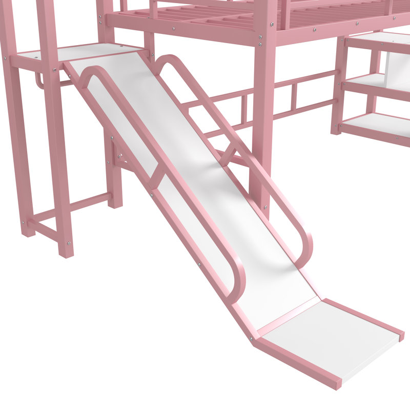 Lit mezzanine Jorin Modern, Lit simple, Rose