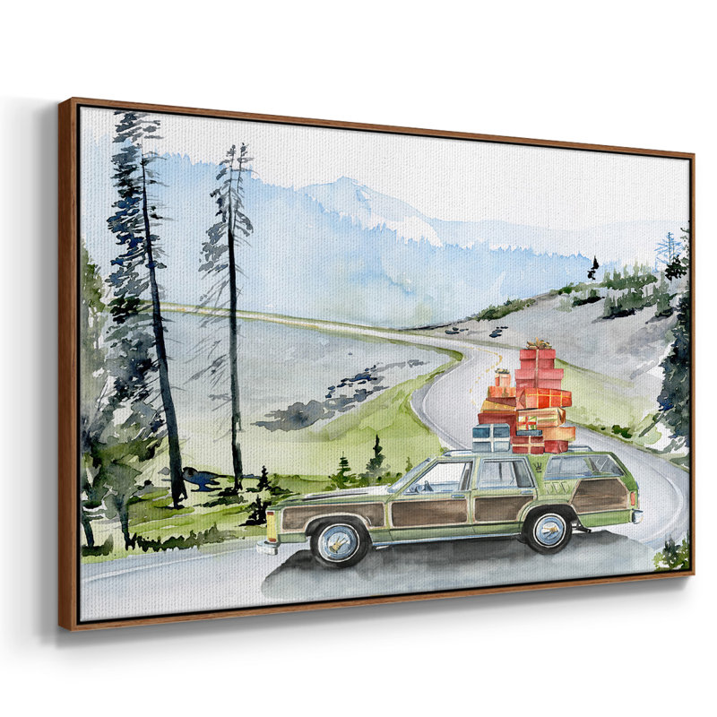 Holiday Holiday II, reproduction d'art sur toile, Noyer, H 17 po x l 25 po x P 2 po