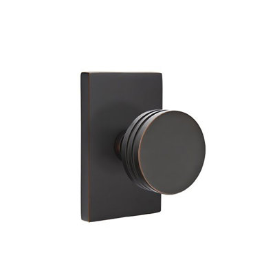 Privacy Bern Knob with Modern Rectangular Rose
