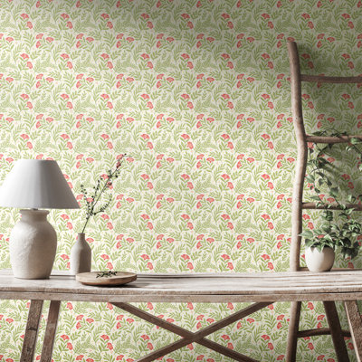 Petite Posy Seafoam Smooth Matt Wallpaper