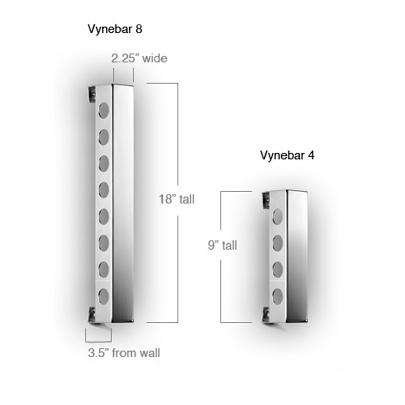 Vynebar Wall Mounted Wine Bottle Rack, Purple