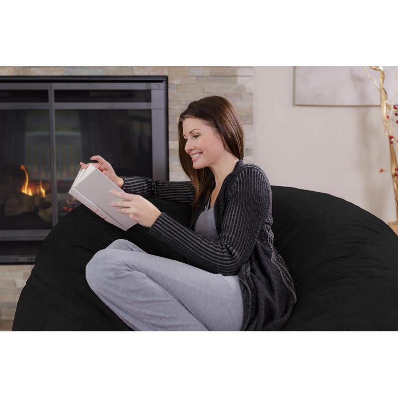Bean Bag Chair: Giant 5' Shredded Memory Foam Filled Furniture Bean Bag with Removable and Machine Washable Cover - Big Bean Bag Sofa Lounger with Soft Micro Fiber Cover - Multiple Colors and Fabrics