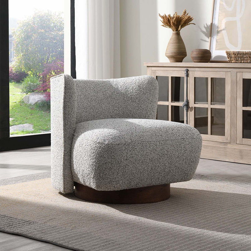 Chaise d'appoint, tweed gris