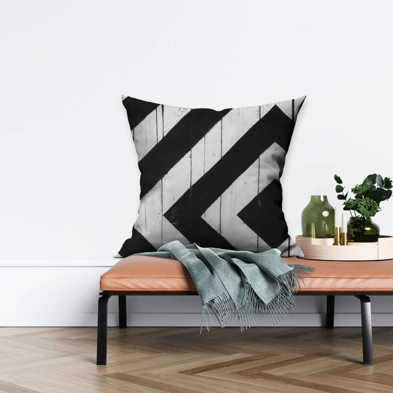 Rhombus on wood - 26"x26" Throw pillow - Poly twill - Print on demand, 26" H x 26" W, Polyester/Polyfill