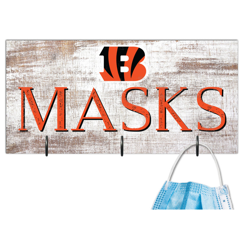 3 - Hook Wall Mounted Coat Rack, Cincinnati Bengals