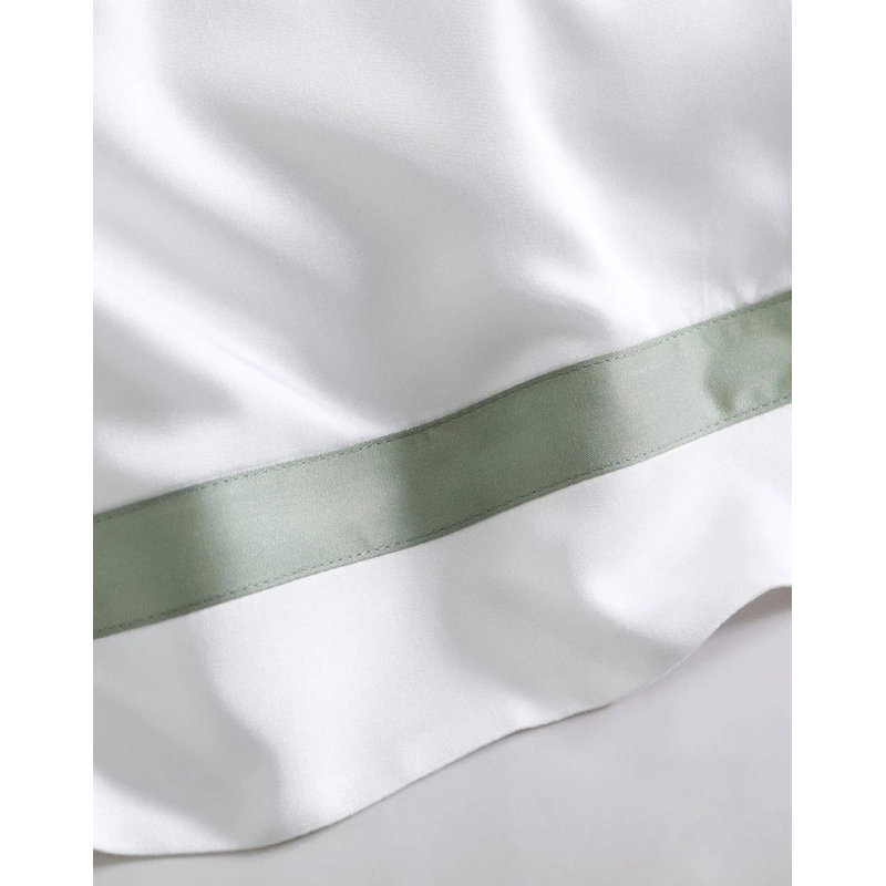 Frame Sham, White/Sage