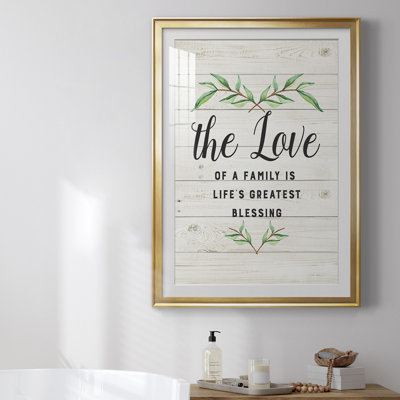 «Love Of A Family», reproduction encadrée de qualité supérieure - prête à être accrochée