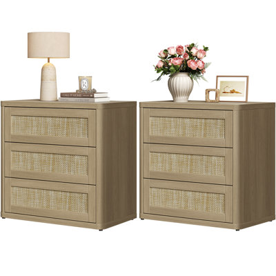 Consiglia Boho 3-Drawer Nightstand