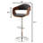 Swivel Upholstered Adjustable Height Counter Stool