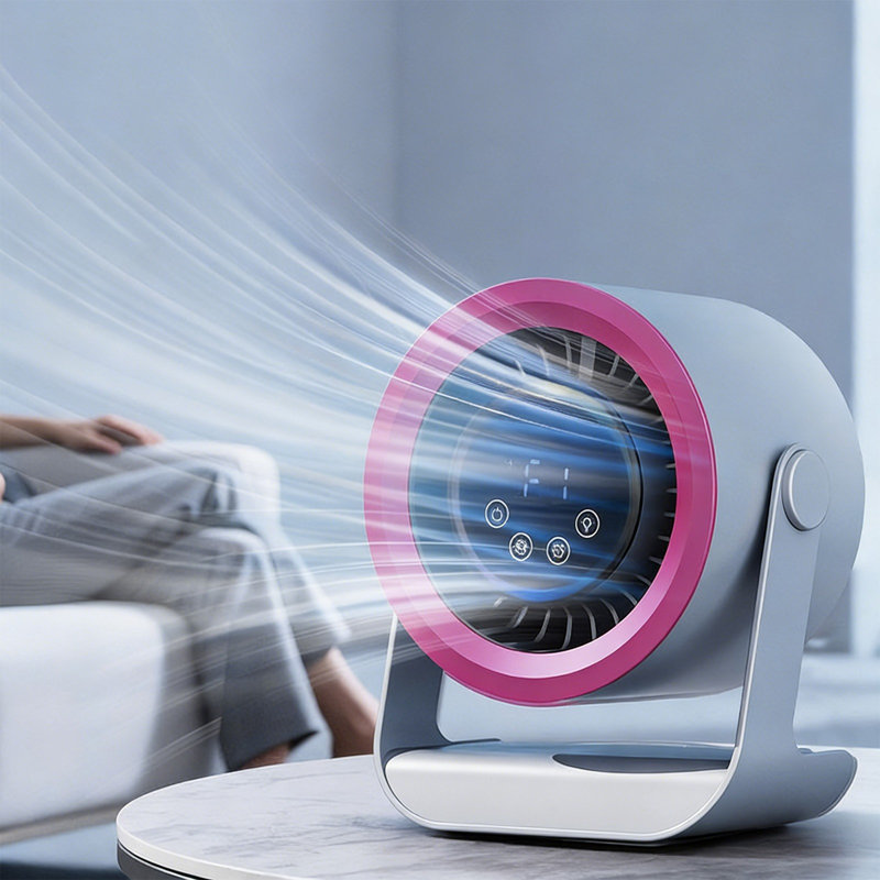Ventilateur de bureau mural de petite taille 2-en-1 avec ventilateur USB et ventilateur de bureau mural Kondieu