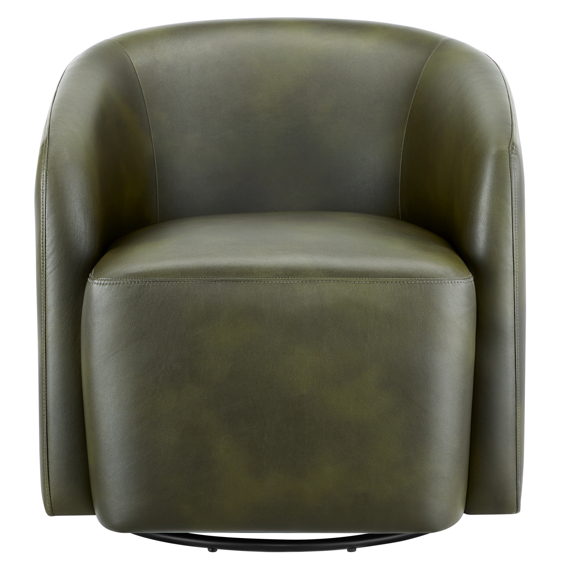 Hokku Designs Faux Leather Blue Swivel Chair With 360 Degree Movement ...