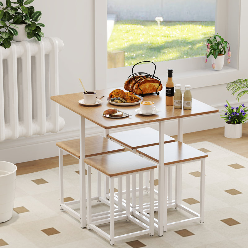 Ensemble repas pour 4 personnes Langsett, Naturel, Blanc