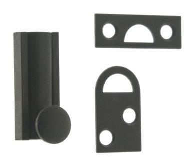 Solid Brass Surface Bolt, Matte Black