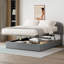 Grand lit plateforme tapissier Teddy