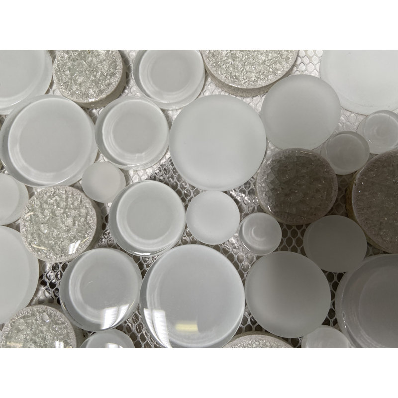 11.6"X11.6" Sparkly Glass And Stone Mosaic Tile