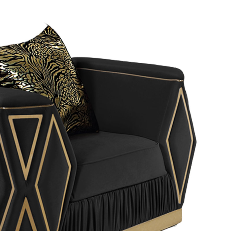 Causeuse Cavalli, Noir