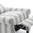 Ameiah Upholstered Farmhouse Gray Stripped Manual Push Back Recliner with Solid Wood Legs-1292243704