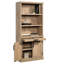 Finition brune, bureau, commode décorative, base, tiroir de rangement, option compacte, petits espaces de travail bruns, tablettes réglables, rangement bien organisé